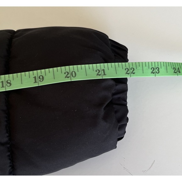 Aeropostale Cropped Puffer Jacket Womens XS Black Hooded Y2K Style Winter Coat - Picture 8 of 12